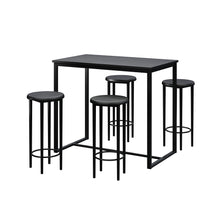 טען את התמונה לגלריה , שולחן בר כולל 4 כסאות שחור