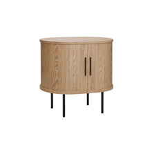 טען את התמונה לגלריה , שידת לילה מעוגלת אלון