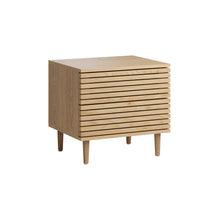 טען את התמונה לגלריה , זוג שידות צד בעלות שתי מגירות בצבע אלון