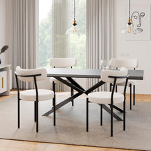 טען את התמונה לגלריה , רביעיית כיסאות פינת אוכל מהודרים ומודרניים