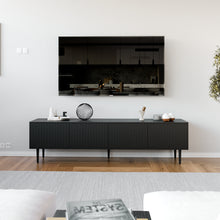 טען את התמונה לגלריה , מזנון טלוויזיה מודרני שחור