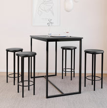 טען את התמונה לגלריה , שולחן בר כולל 4 כסאות בצבע שחור