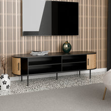 טען את התמונה לגלריה , מזנון יוקרתי ומודרני אלון בשילוב שחור פתוח