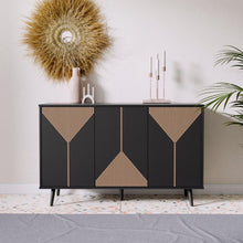 טען את התמונה לגלריה , קונסולת כניסה מרהיבה בצבע שחור