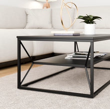 טען את התמונה לגלריה , שולחן סלון מודרני צבע שחור מבט מהצד