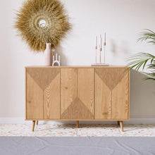 טען את התמונה לגלריה , קונסולת כניסה מרהיבה בצבע אלון