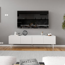 טען את התמונה לגלריה , מזנון טלוויזיה מודרני לבן