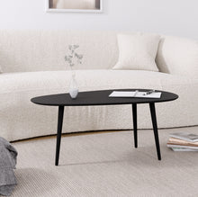 טען את התמונה לגלריה , שולחן סלון אובלי מודרני בצבע שחור