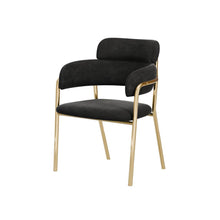טען את התמונה לגלריה , כיסא פינת אוכל יוקרתי בריפוד קטיפה יוקרתי בצבע שחור