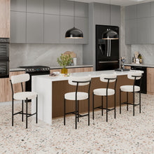 טען את התמונה לגלריה , רביעיית כיסאות בר יוקרתיים ומהודרים בלבן