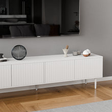 טען את התמונה לגלריה , מזנון טלוויזיה מודרני לבן מבט מקרוב