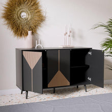 טען את התמונה לגלריה , קונסולת כניסה מרהיבה בצבע שחור פתוחה