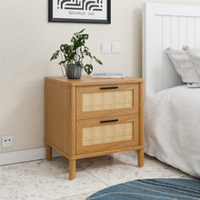 טען את התמונה לגלריה , זוג שידות צד בשילוב מגירות בסגנון ראטן באלון