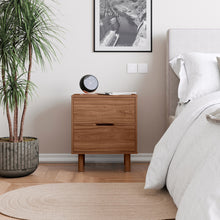 טען את התמונה לגלריה , זוג שידות בצבע אגוז