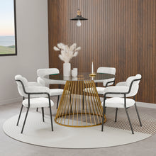 טען את התמונה לגלריה , כיסאות פינת אוכל יוקרתיים בלבן שמנת