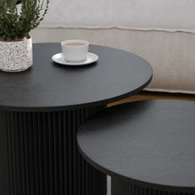 טען את התמונה לגלריה , זוג שולחנות מדורגים צבע שחור - מקרוב