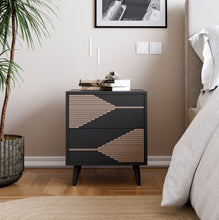 טען את התמונה לגלריה , שידת צד מודרנית ומעוצבת בשחור