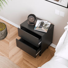 טען את התמונה לגלריה , שידת לילה יוקרתית ומודרנית מגירה פתוחה מבט על