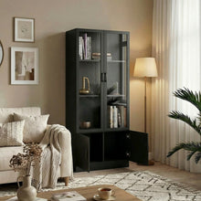 טען את התמונה לגלריה , ויטרינה מעוצבת עם דלתות זכוכית ובמגוון צבעים לבחירה