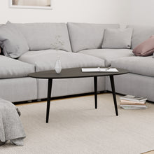 טען את התמונה לגלריה , שולחן סלון אובלי מודרני בצבע שחור