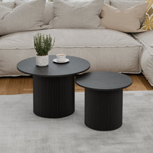 טען את התמונה לגלריה , זוג שולחנות מדורגים מודרניים בשחור