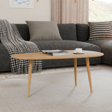 טען את התמונה לגלריה , שולחן סלון אובלי מודרני בצבע אלון