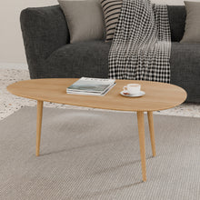 טען את התמונה לגלריה , שולחן סלון אובלי מודרני בצבע אלון