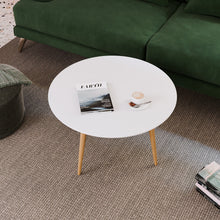 טען את התמונה לגלריה , שולחן סלון עגול לבן מבט מעל