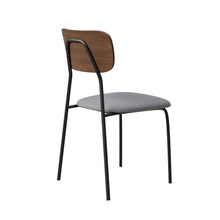 טען את התמונה לגלריה , כיסא פינת אוכל מודרני תעשייתי צבע אפור מבט מאחור