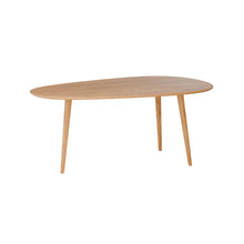 טען את התמונה לגלריה , שולחן סלון אובלי מודרני בצבע אלון