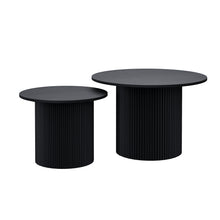 טען את התמונה לגלריה , זוג שולחנות מדורגים מודרניים בשחור