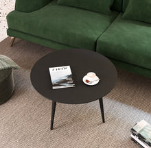 טען את התמונה לגלריה , שולחן סלון עגול שחור מבט על