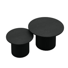 טען את התמונה לגלריה , זוג שולחנות מדורגים מבט מעל שחור