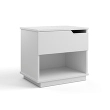 טען את התמונה לגלריה , שידת לילה קומפקטית עם מגירה לאחסון ותא אחסון פתוח - במגוון צבעים