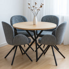 טען את התמונה לגלריה , רביעית כיסאות פינת אוכל מסתובבים באפור