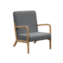 טען את התמונה לגלריה , כורסת סלון מעוצבת בריפוד יוקרתי אפור