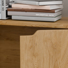 טען את התמונה לגלריה , ספריית מדפים מעוצבת בצבע אלון מקרוב