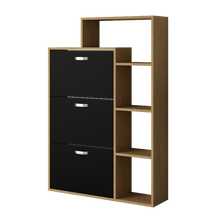 טען את התמונה לגלריה , ארון נעליים ל 18-24 זוגות משולב מדפים בעיצוב מודרני