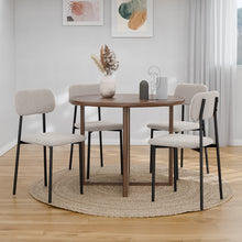 טען את התמונה לגלריה , רביעית כיסאות מודרנים עם ריפוד קורדרוי בז' אפרפר