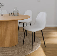 טען את התמונה לגלריה , כיסא לפינת אוכל דמוי עור לבן