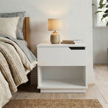 טען את התמונה לגלריה , שידת לילה קומפקטית עם מגירה לאחסון ותא אחסון פתוח - במגוון צבעים