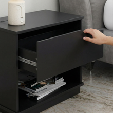 טען את התמונה לגלריה , שידת לילה קומפקטית עם מגירה לאחסון ותא אחסון פתוח - במגוון צבעים