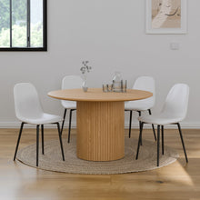 טען את התמונה לגלריה , רביעית כיסאות פינת אוכל דמוי עור תעשייתי לבן