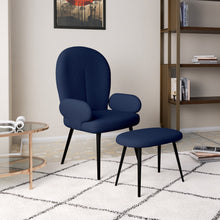 טען את התמונה לגלריה , כורסא יוקרתית ומפנקת כולל הדום כחול כהה