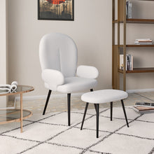 טען את התמונה לגלריה , כורסא יוקרתית ומפנקת כולל הדום לבן