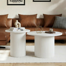 טען את התמונה לגלריה , זוג שולחנות מדורגים מודרניים עגולים במגוון צבעים