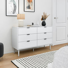 טען את התמונה לגלריה , קומודה שש מגירות לבן