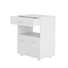 טען את התמונה לגלריה , ארון מטבח נייד רב שימושי בצבע לבן יוקרתי