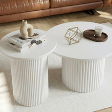 טען את התמונה לגלריה , זוג שולחנות מדורגים מודרניים עגולים במגוון צבעים