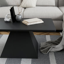 טען את התמונה לגלריה , שולחן סלון מודרני יוקרתי שחור מבט מקרוב